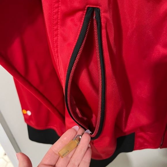 COOGI red shoe lace zip up track bomber jacket size XXL - Picture 7 of 14